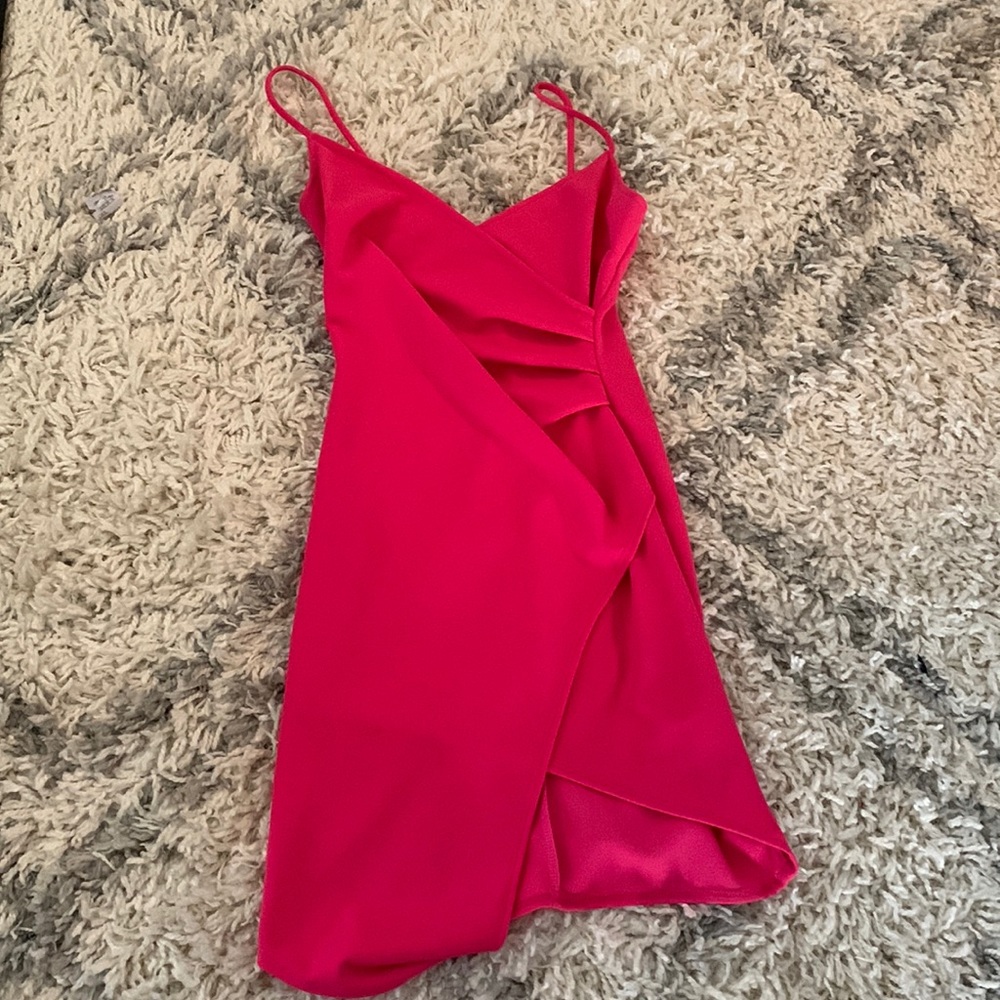 Hot pink mini dress